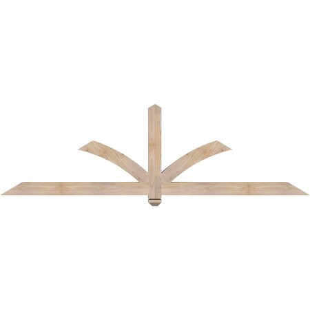 Ekena Millwork Redmond Smooth Timber Gable Bracket, Douglas Fir, 84"W x 24"H x 3 1/2"D x 3 1/2"F, 7/12 Pitch GBW084X24X0404RED00SDF